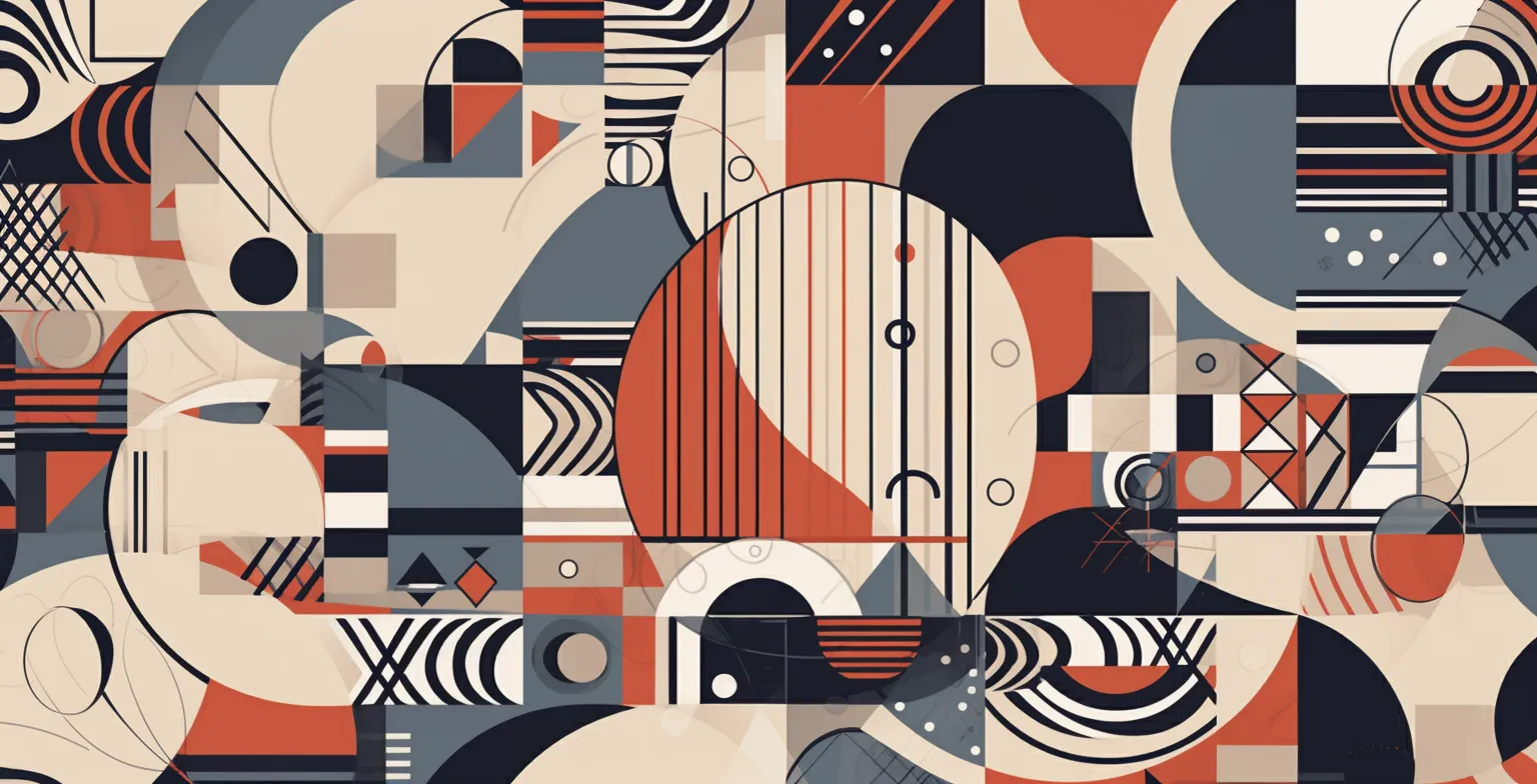 Composición geométrica de estilo Bauhaus