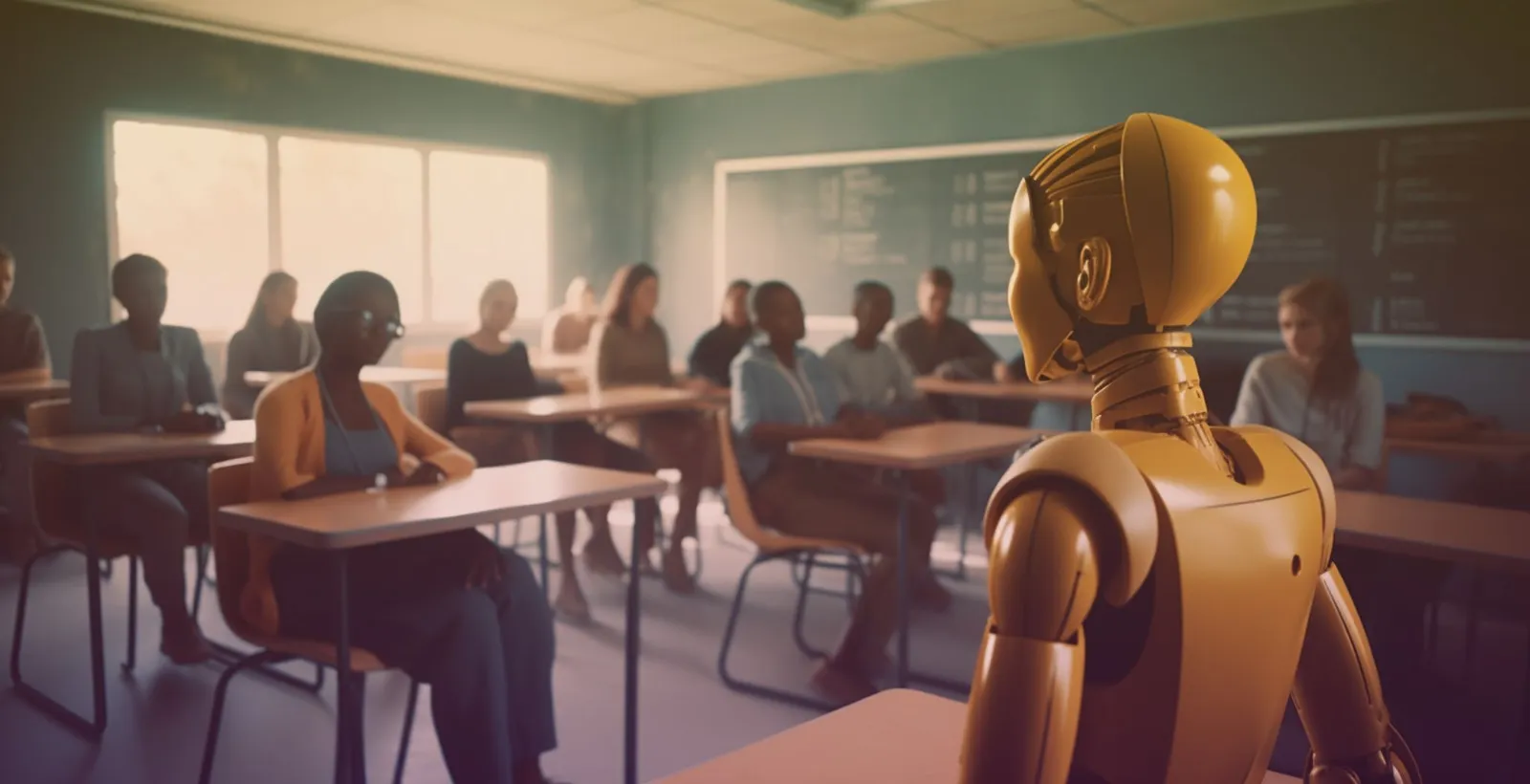 Estudiante aprendiendo con ayuda de inteligencia artificial