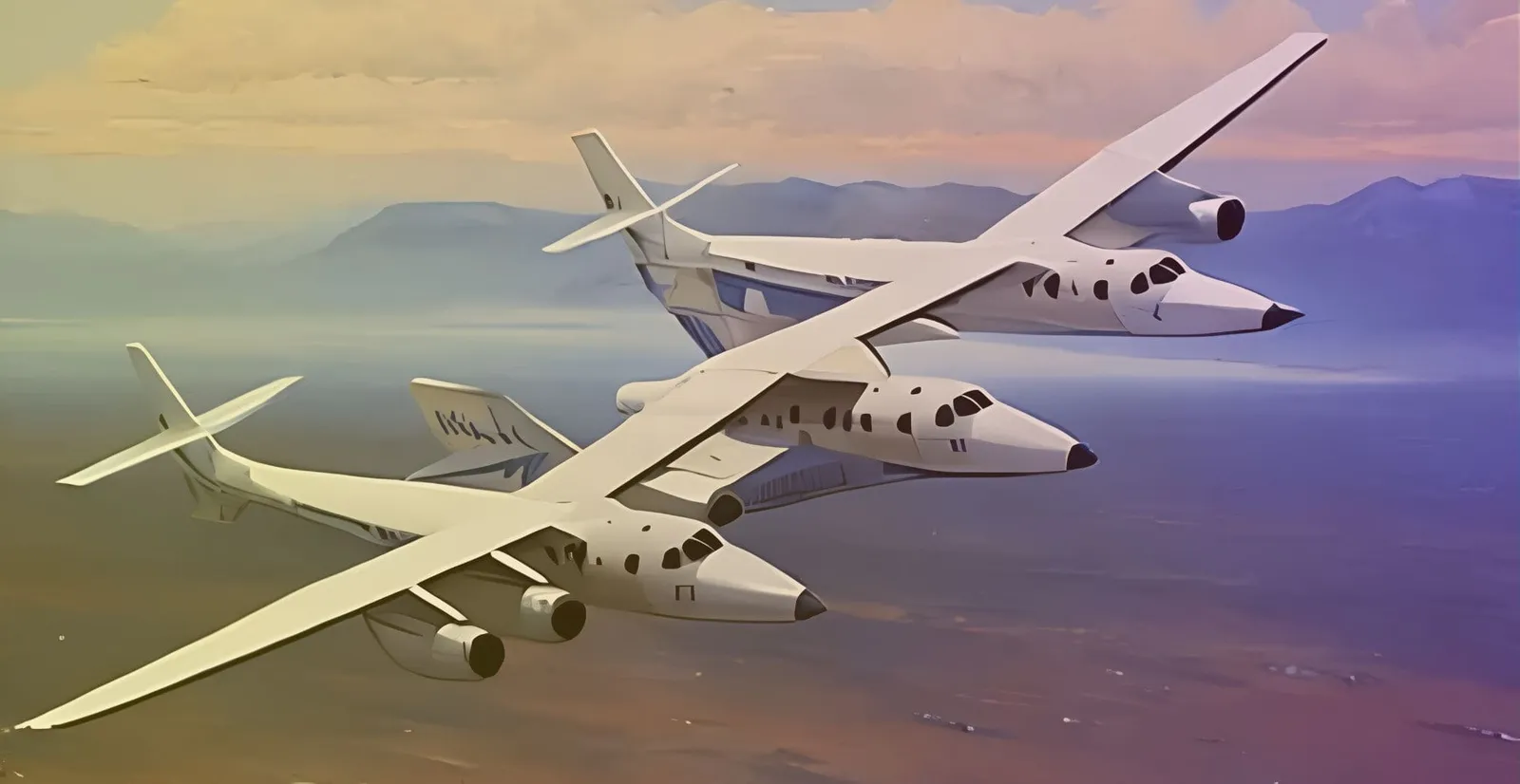 Nave VSS Unity de Virgin Galactic durante su vuelo suborbital